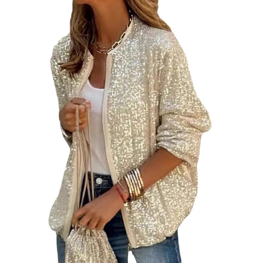 Damen Paillettenjacke im modernen Schnitt EB