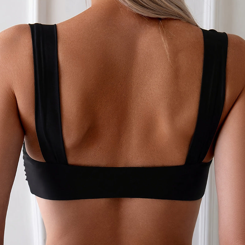 Damen Bikinioberteil mit elegantem V-Ausschnitt und breiten Trägern EB