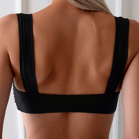 Damen Bikinioberteil mit elegantem V-Ausschnitt und breiten Trägern EB