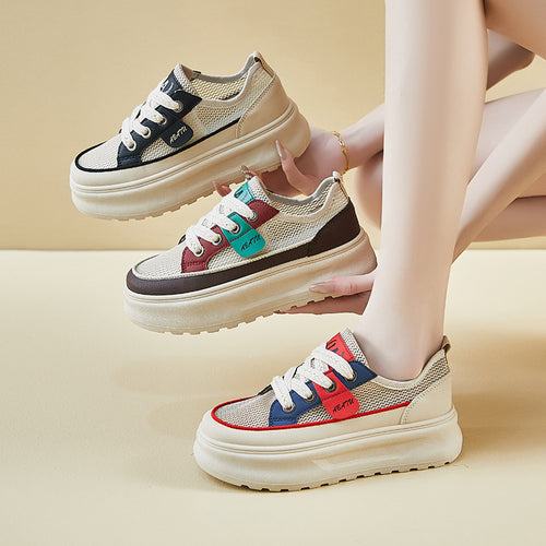 Damen Modische Sneaker mit luftiger Netzstruktur und komfortabler Sohle EB