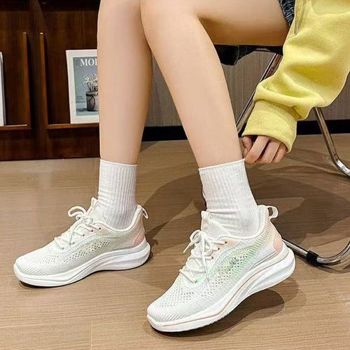 Damen Atmungsaktive Freizeit Sneakers mit stoßdämpfendem Obermaterial EB