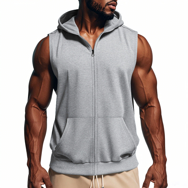 Herren ärmelloses Kapuzenshirt aus atmungsaktivem Material EB