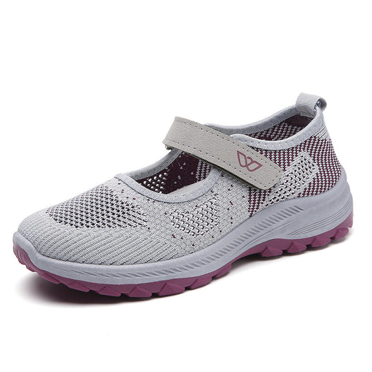 Damen Komfortable und atmungsaktive Sportschuhe mit Klettverschluss EB