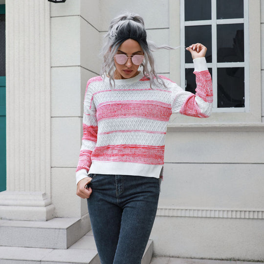 Damen Urbaner Strickpullover mit strukturiertem Muster EB