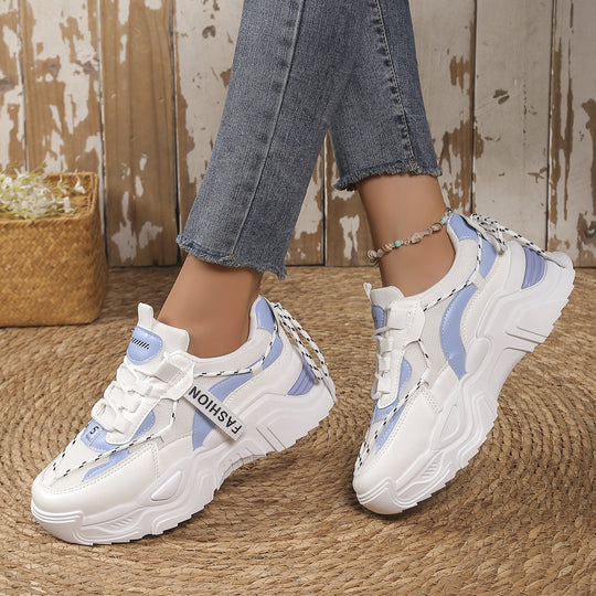 Damen Trendige und bequeme Chunky Sneaker mit atmungsaktivem Mesh-Obermaterial EB