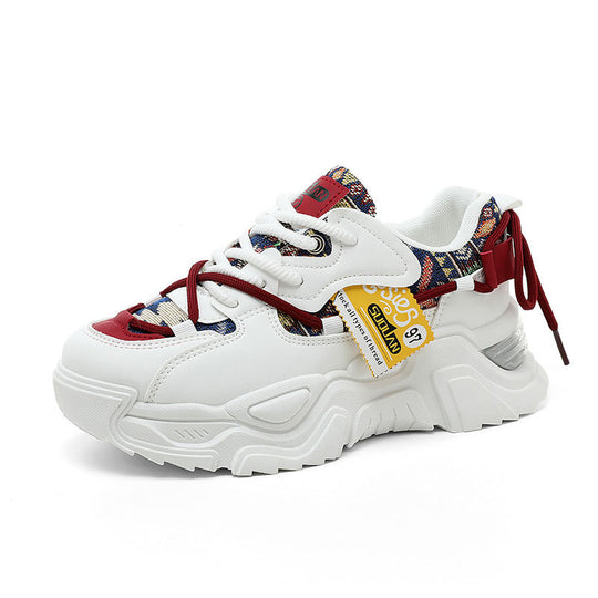 Damen modische Chunky Sneaker mit innovativem Obermaterial und sportlichem Design EB
