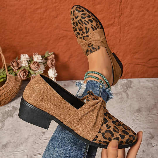 Damen elegante Ballerinas mit floralem Knoten-Design EB