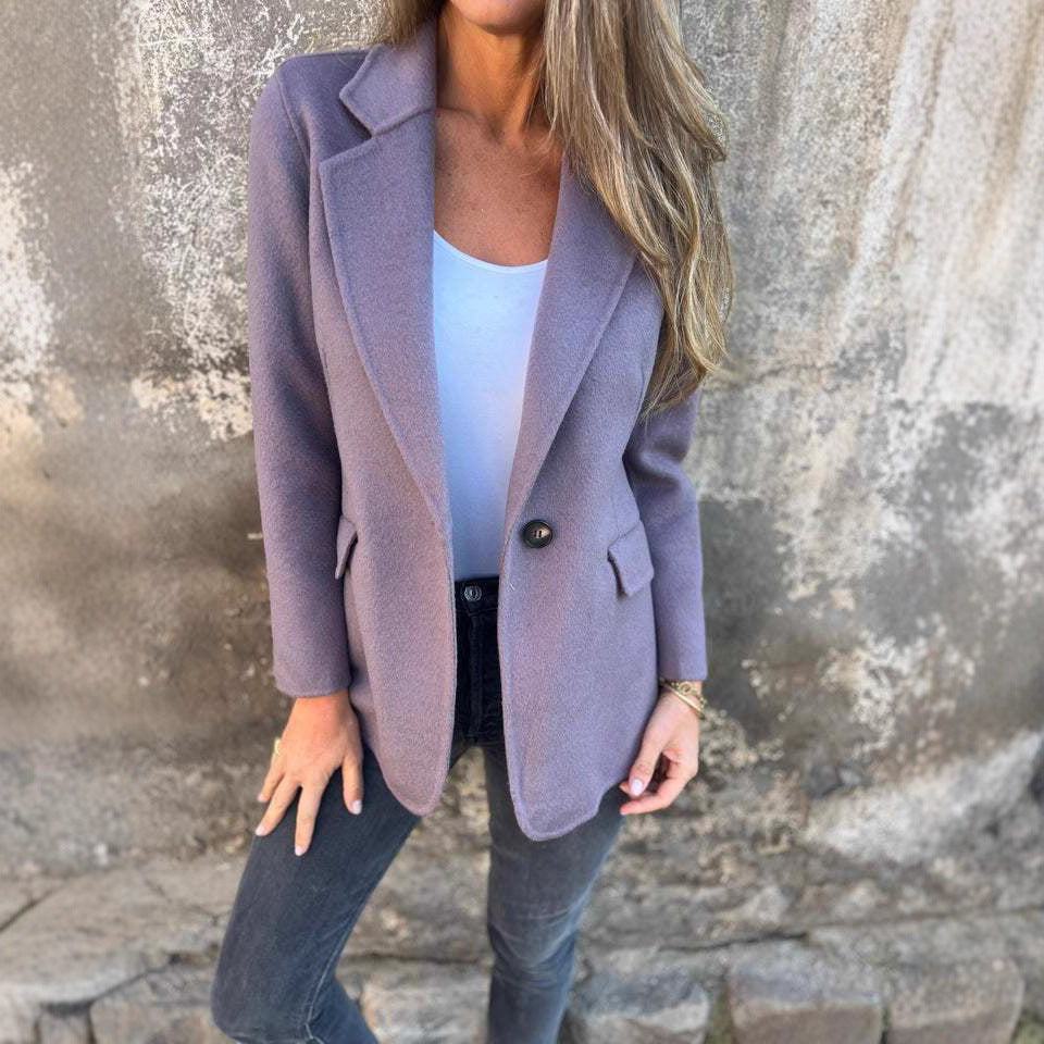 Damen Feminin Gestreifter Blazer EB