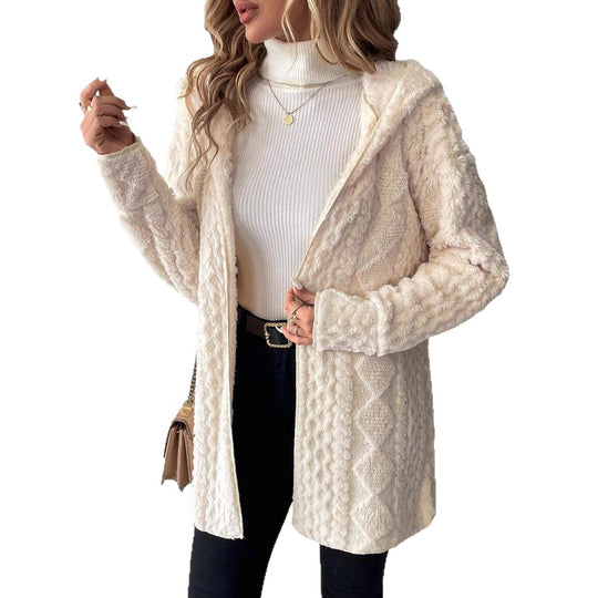 Damen Fleece-Jacke mit luxuriösem samtigem Touch EB