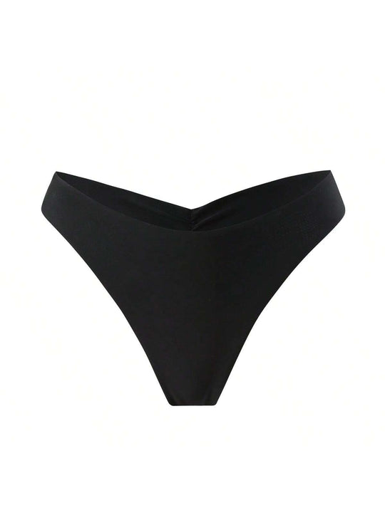 Damen Bikini-Höschen mit seitlichen Rüschendetails und hohem Schnitt EB