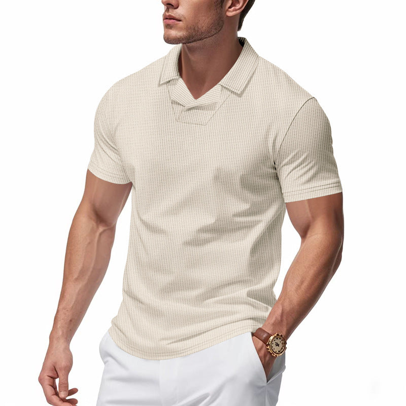 Herren Kurzarm Poloshirt mit strukturiertem Design EB