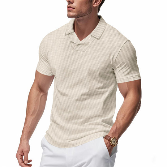 Herren Kurzarm Poloshirt mit strukturiertem Design EB
