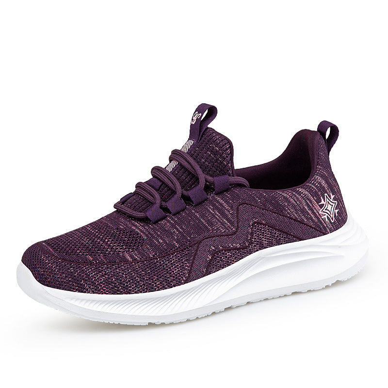 Damen Sportliche Lauf- und Freizeitschuhe mit atmungsaktivem Obermaterial und elastischem Einstiegsdesign EB