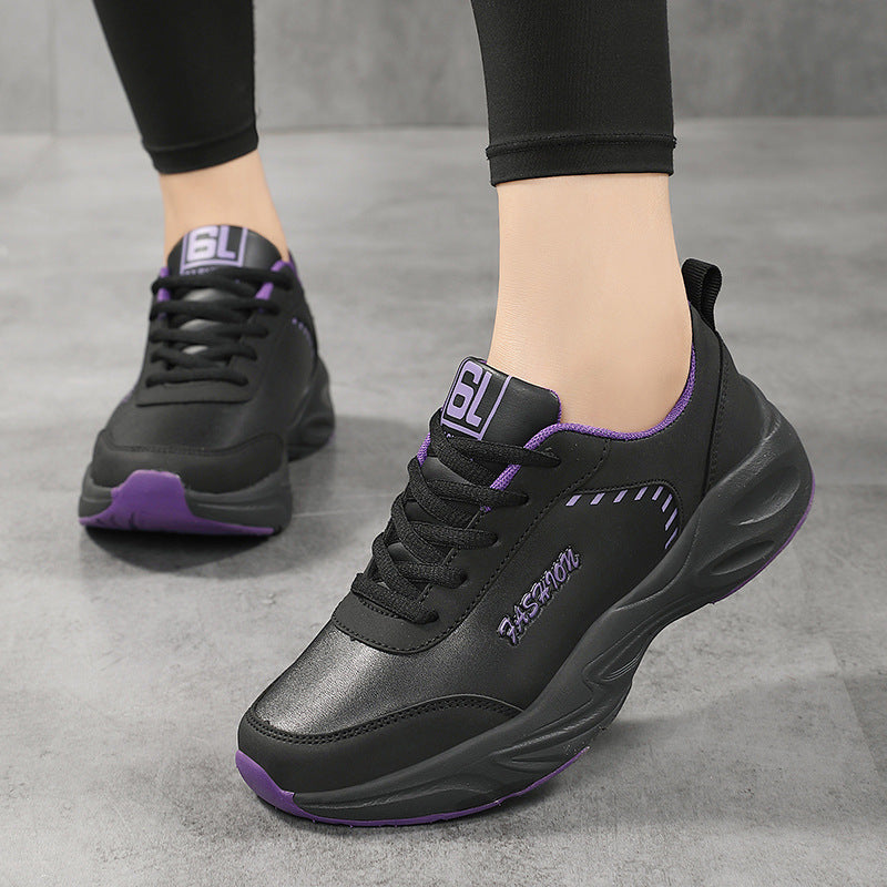 Damen nan voluminöse Sneaker mit gepolstertem Kragen und stoßabsorbierender Sohle EB