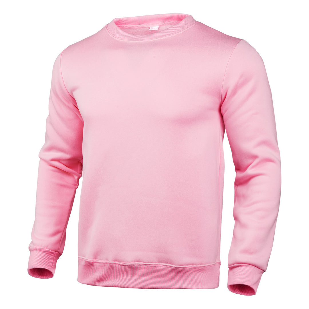 Herren nan klassisches Rundhals-Sweatshirt mit weichem Fleece-Innenfutter, geripptem Saum und verstärkten Nähten EB