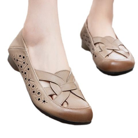 Damen Komfortable Rundbogen-Schuhe mit dekorativem Schnitt EB