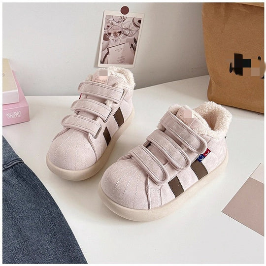 Damen Warmfutter Sneakers mit Klettverschluss EB