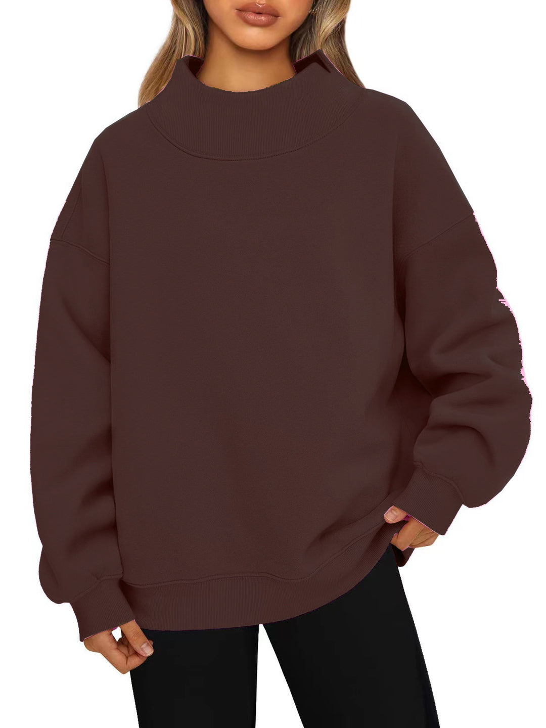 Damen Hochwertiger Stehkragen-Sweater EB