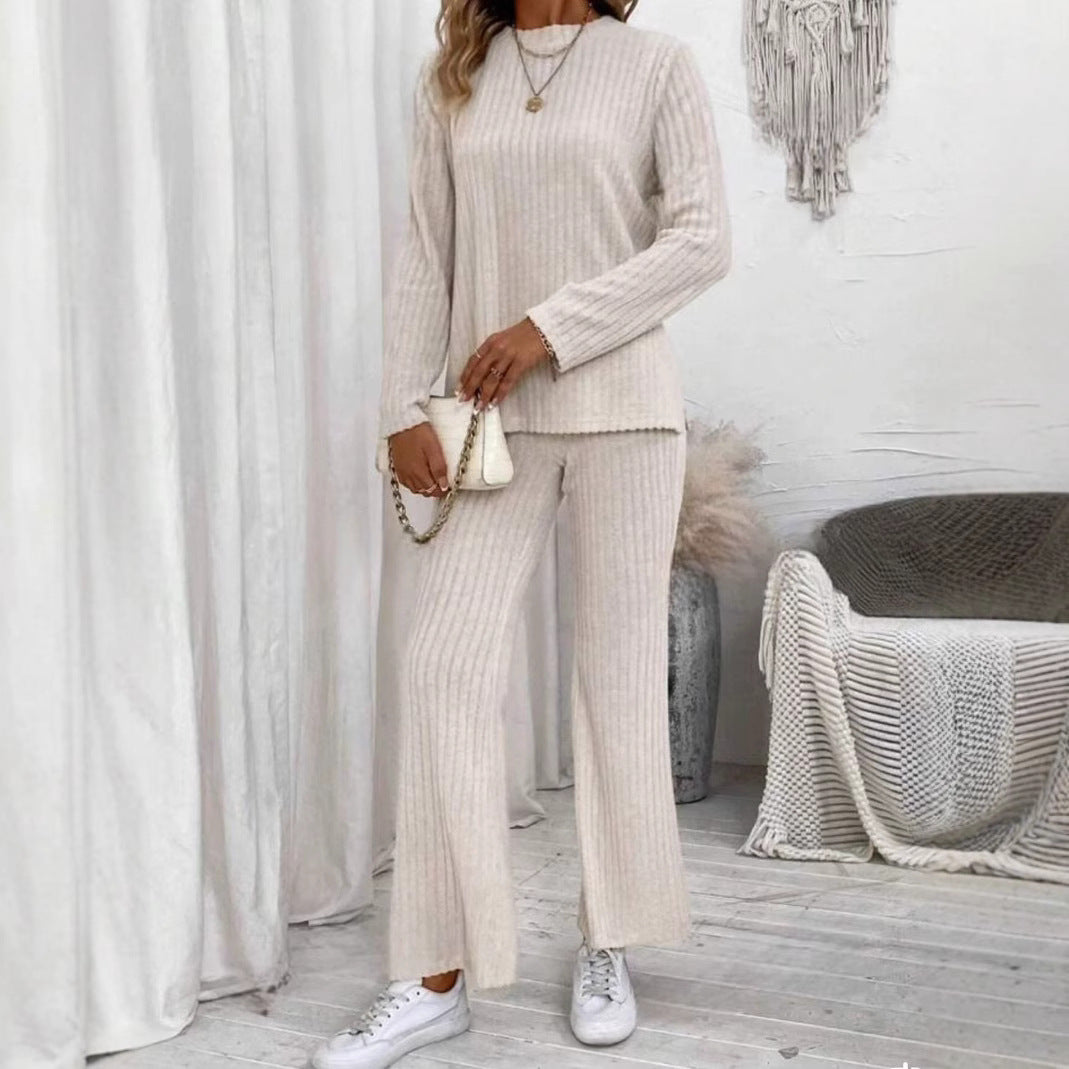 Damen Strickanzug mit attraktiven Rippen-Design und lässiger Passform EB