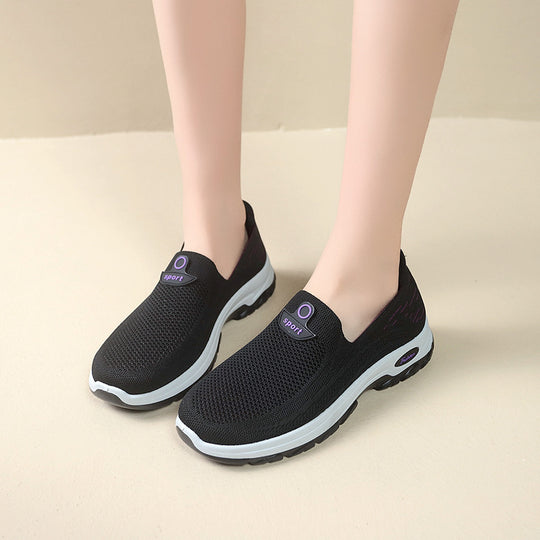 Damen Atmungsaktive Slip-On Sneakers mit flexibler Sohle EB