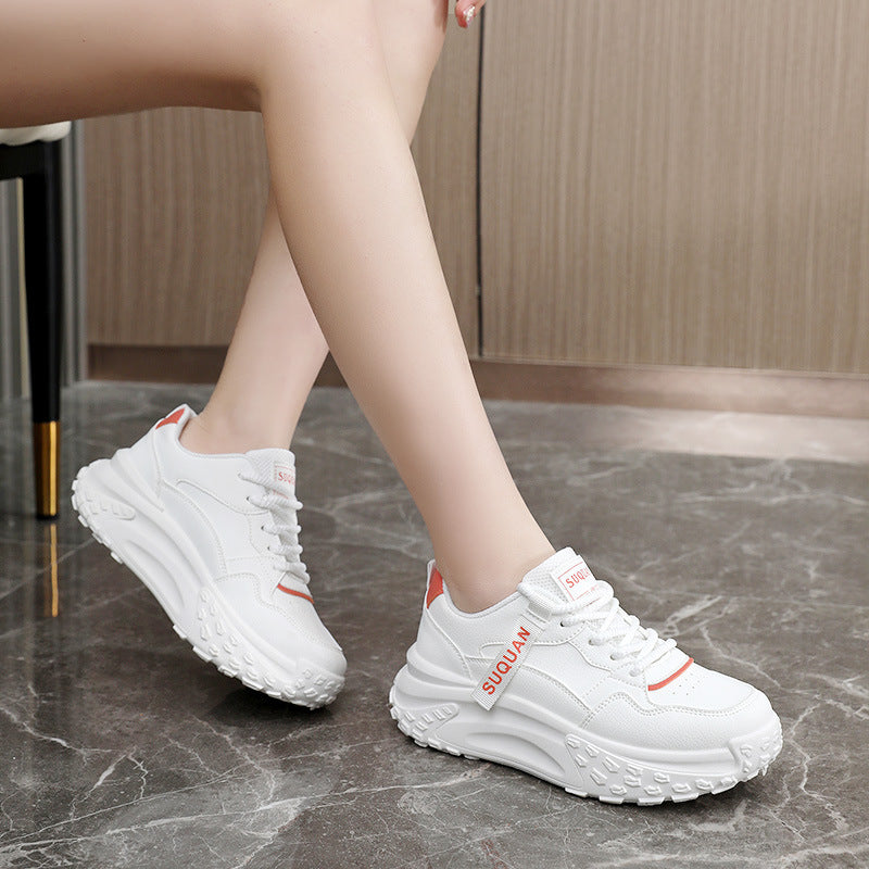 Damen sportliche Chunky Sneaker mit rutschfester Sohle und atmungsaktivem Obermaterial EB