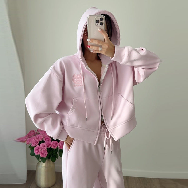 Damen lässiger Hoodie und Jogginghose Set EB