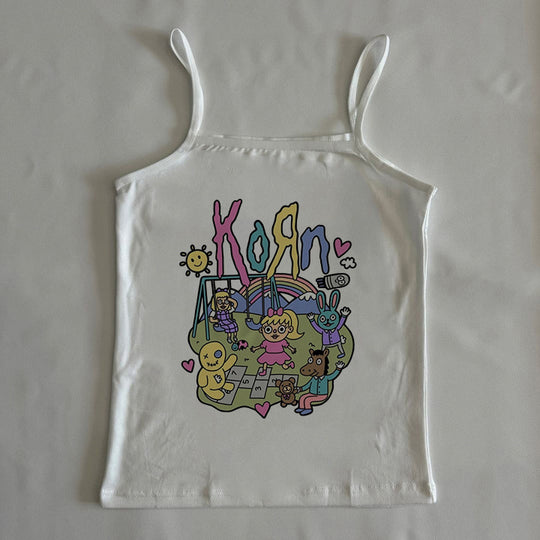 Damen Kurzarm T-Shirt mit verspieltem Grafiken-Design EB
