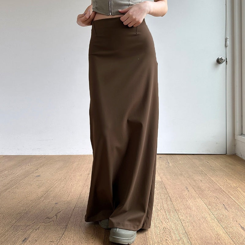 Damen Maxi-Rock mit elegantem Schlitz und weich fließendem Stoff EB