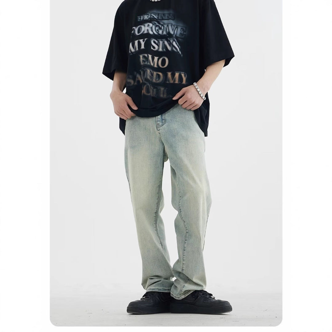 Herren lockere Denim-Jeans mit niedriger Bundhöhe EB