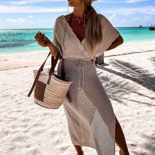 Damen strandfreundliches Netzkleid EB