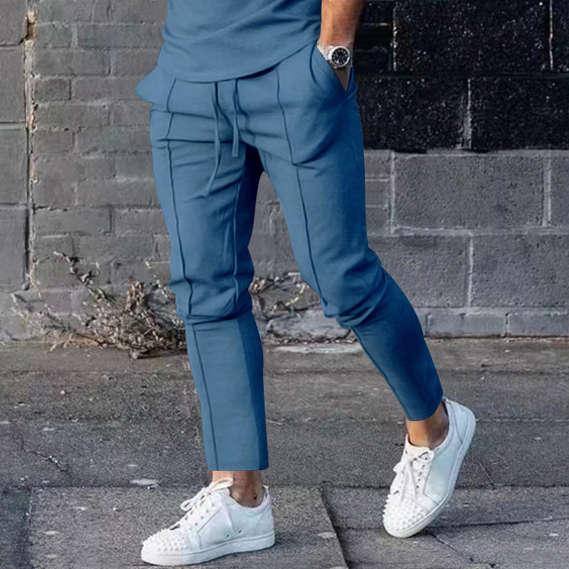 Herren Sportliche Freizeithose mit seitlichen Taschen und elastischem Bund EB