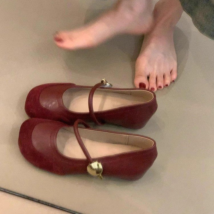 Damen elegante Mary Jane Ballerinas mit modischen Schnallen EB