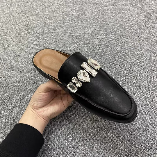Damen Elegante Mokassins mit funkelnden Dekorelementen EB