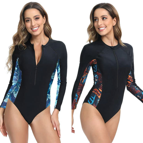 Damen langärmliger Schwimmanzug mit innovativem Designs EB