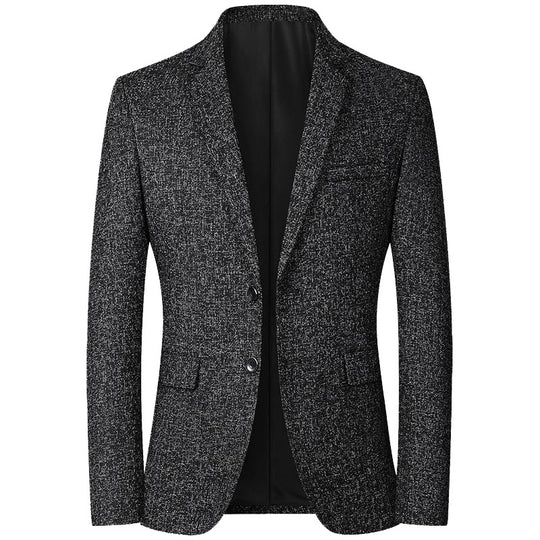 Herren Tweed-Sakko Slim Fit mit fallendem Revers EB