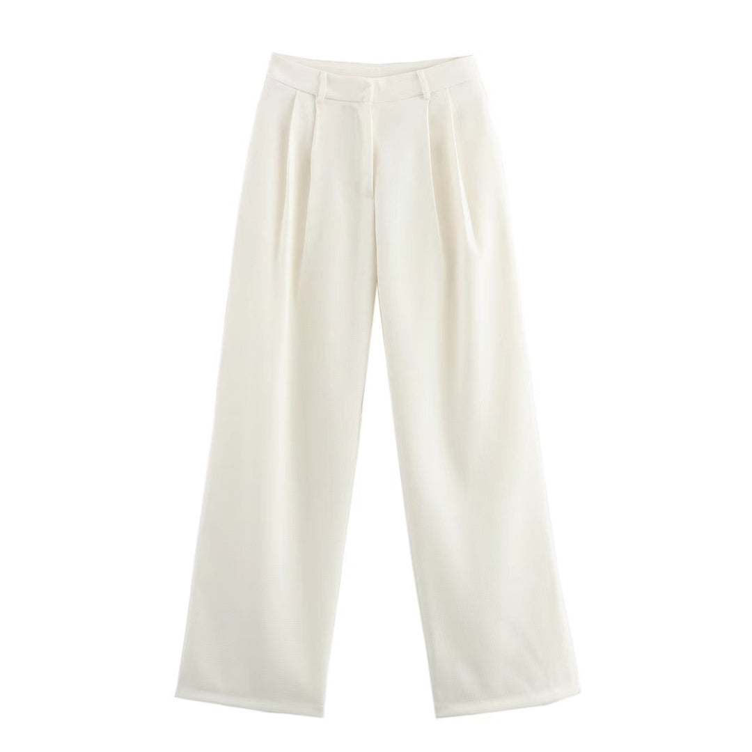 Damen Weite Palazzo-Hose mit eleganter Bundfaltenverarbeitung EB