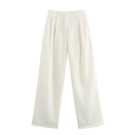 Damen Weite Palazzo-Hose mit eleganter Bundfaltenverarbeitung EB