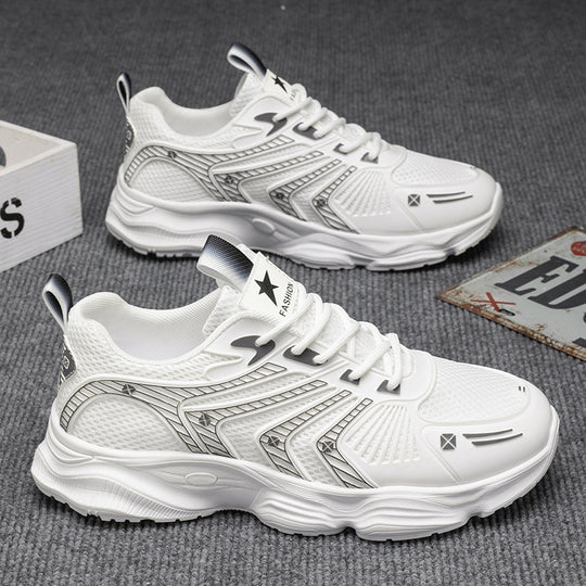 Damen Sportliche Dämpfung Sneakers mit atmungsaktiver Mesh-Oberfläche EB