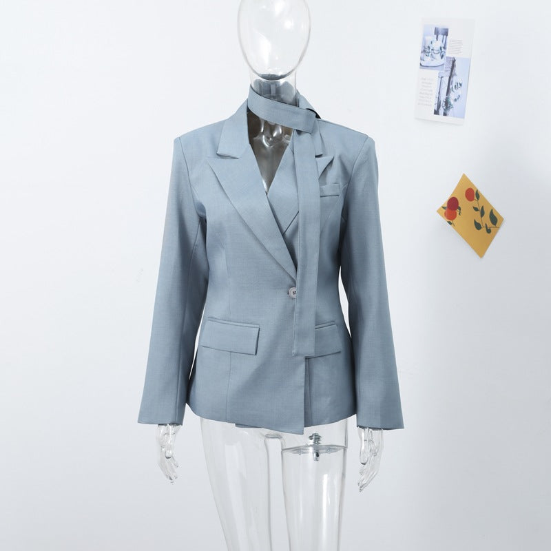 Damen Modischer Blazer mit elegantem Schalkragen und tailliertem Schnitt EB