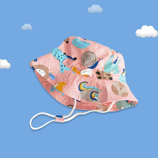Kinder Sonnenhut mit fröhlichem Motiven EB