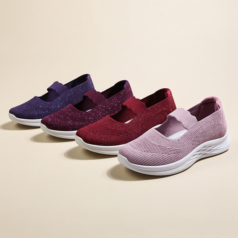 Damen Leichte und atmungsaktive Slip-On Laufschuhe EB