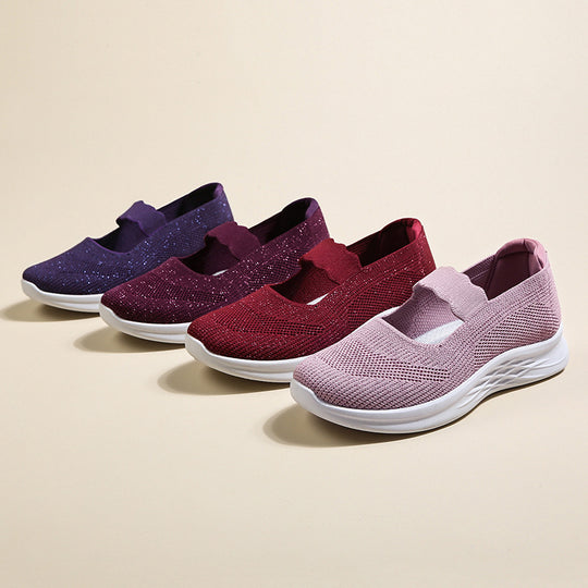 Damen Leichte und atmungsaktive Slip-On Laufschuhe EB