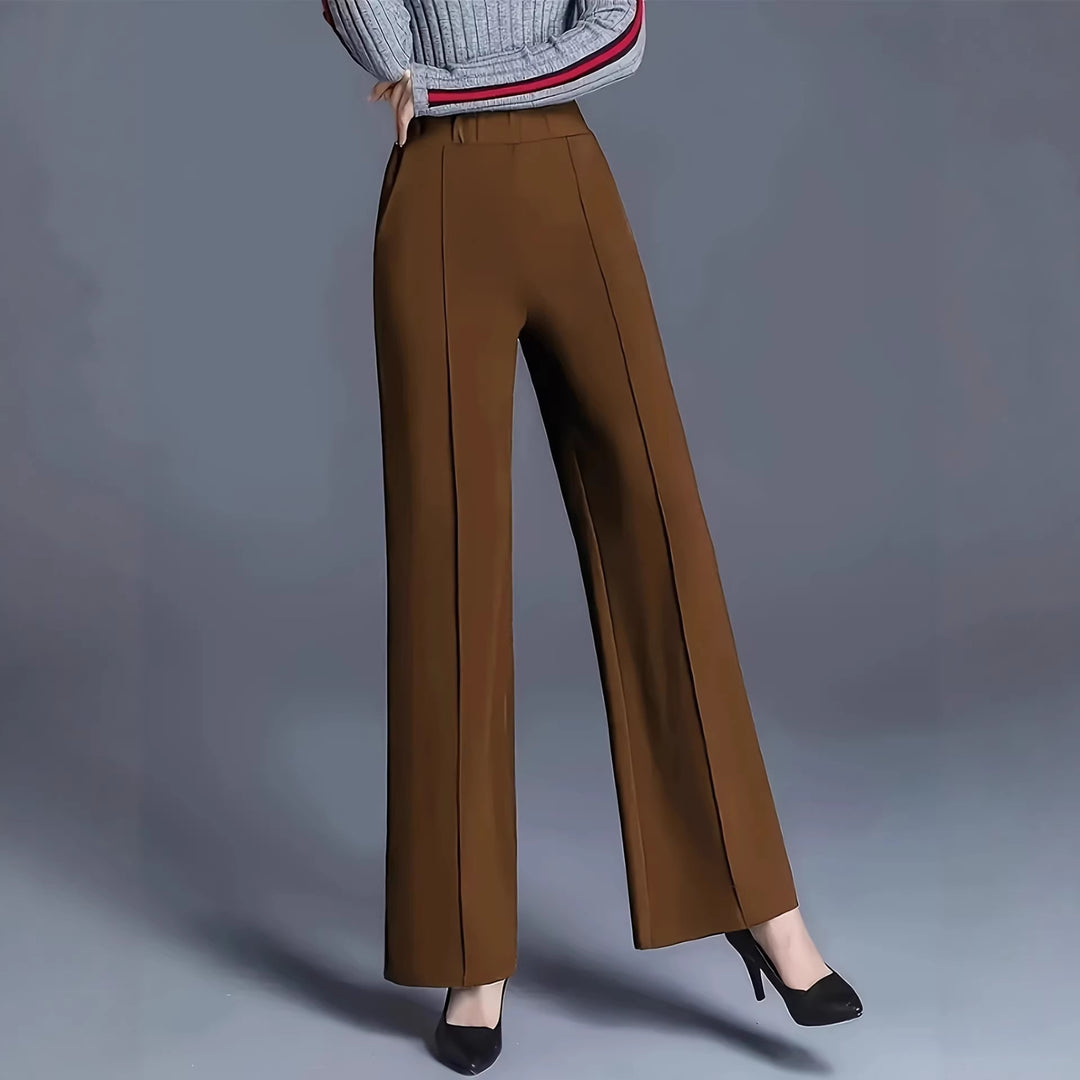 Damen Weite Hochbund-Hose mit eleganten Bügelfalten EB