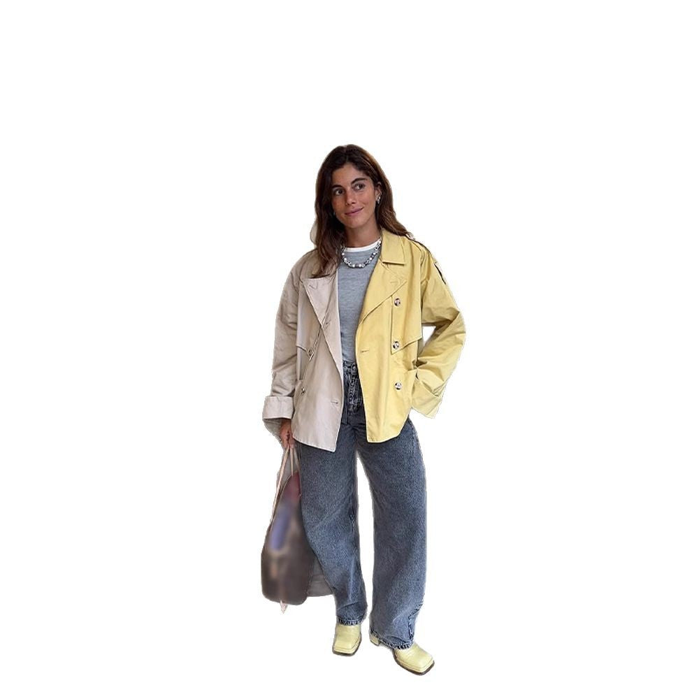 Damen modische Übergangsjacke mit relaxter Silhouette EB
