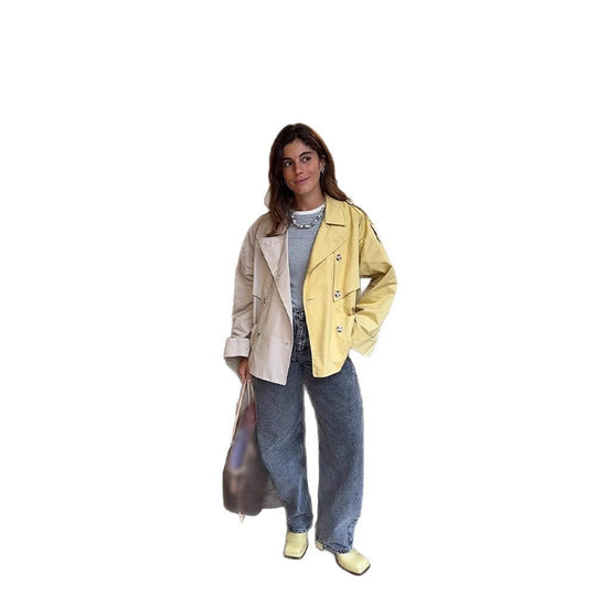 Damen modische Übergangsjacke mit relaxter Silhouette EB