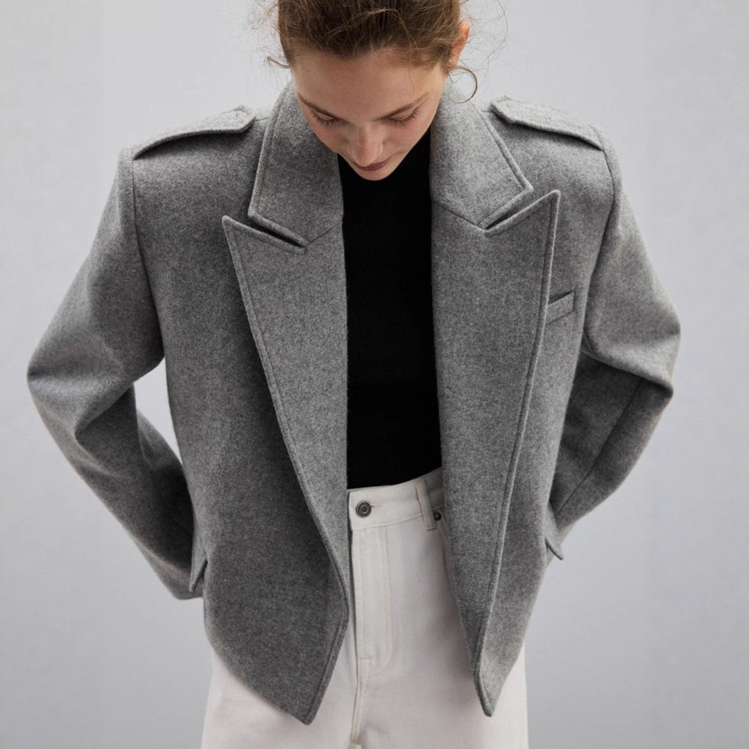 Damen Modischer Oversize-Blazer mit schmalen Revers EB