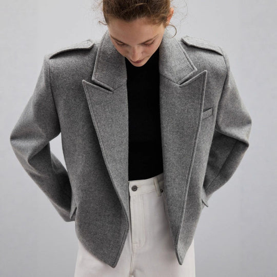 Damen Modischer Oversize-Blazer mit schmalen Revers EB