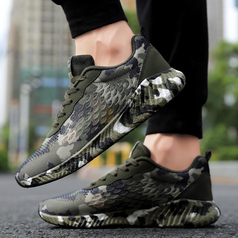 Damen Sportliche Camo-Sneaker mit atmungsaktivem Obermaterial EB