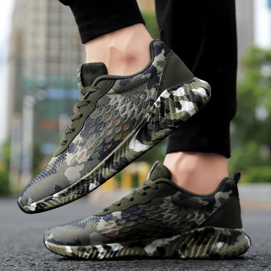 Damen Sportliche Sneaker im Camouflage-Design mit rutschfester Sohle EB