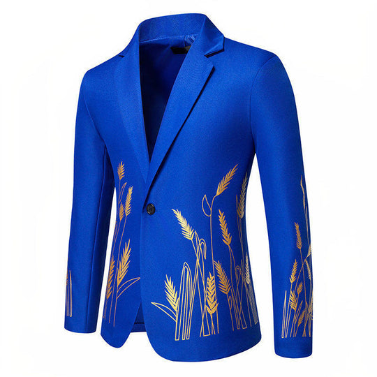 Herren eleganter Blazer mit floralen Stickereien EB